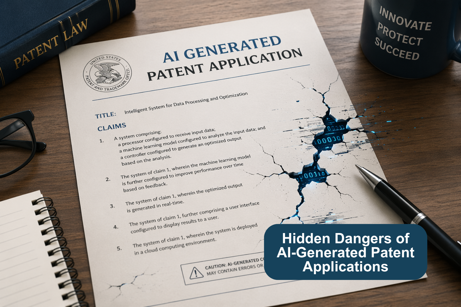 Hidden Dangers of AI-Generated Patent Applications for Inventors